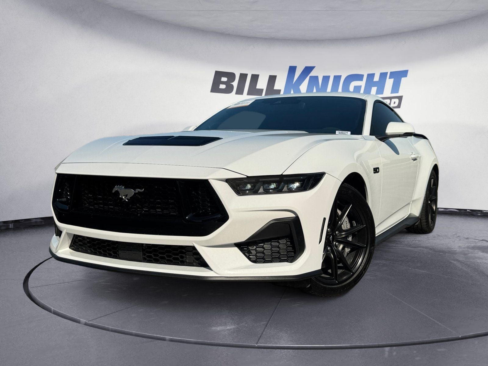 2025 Ford Mustang GT Premium in Oxford White — front three-quarter view