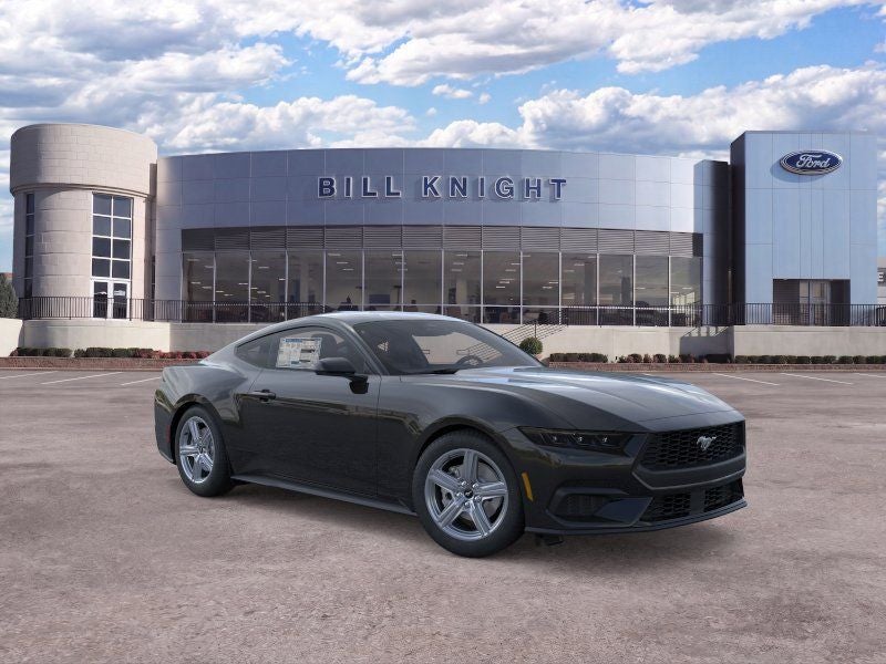 2026 Ford Mustang EcoBoost in Shadow Black — front three-quarter view