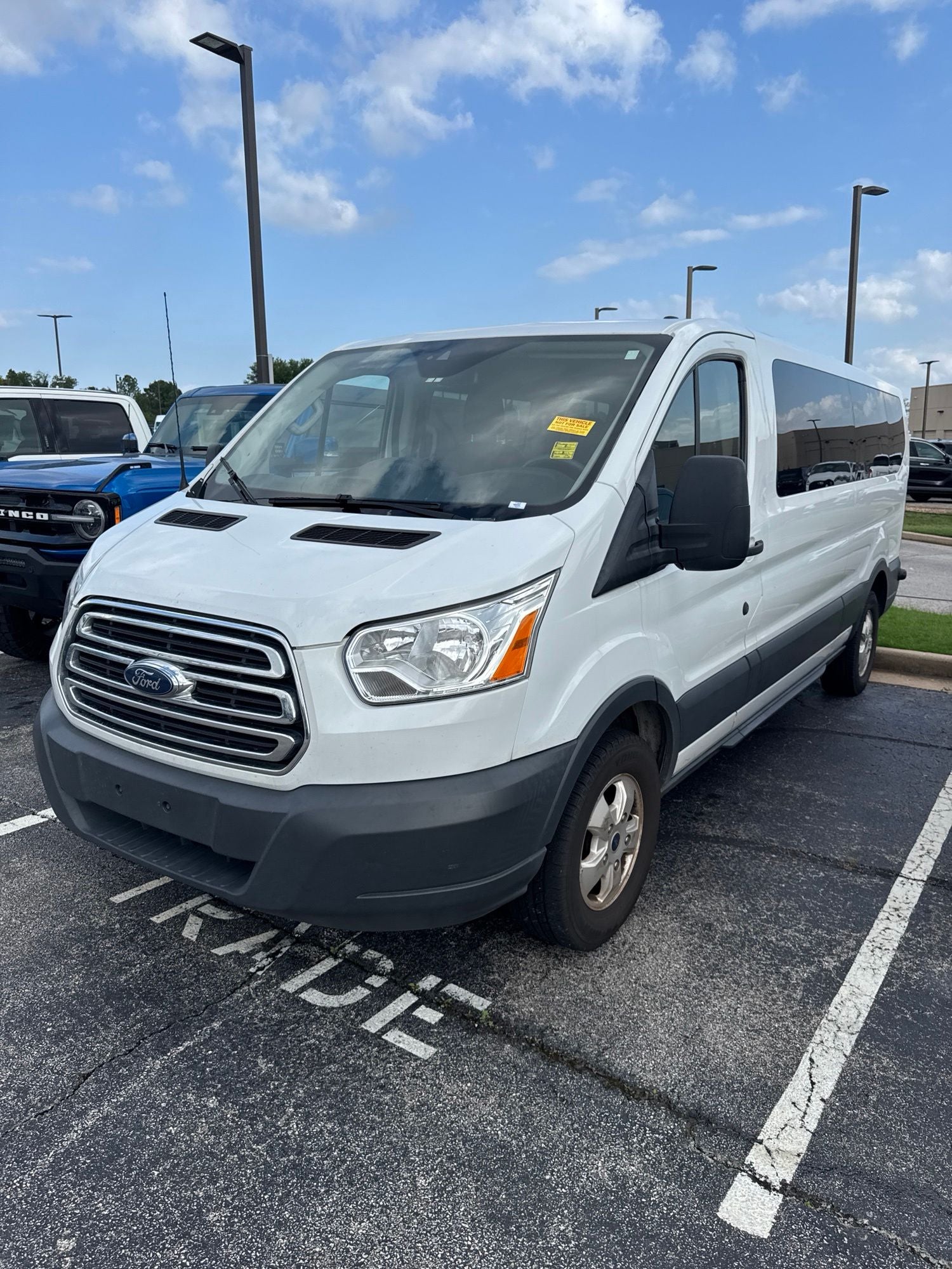 2018 Ford Transit-350 XLT in Oxford White — front three-quarter view