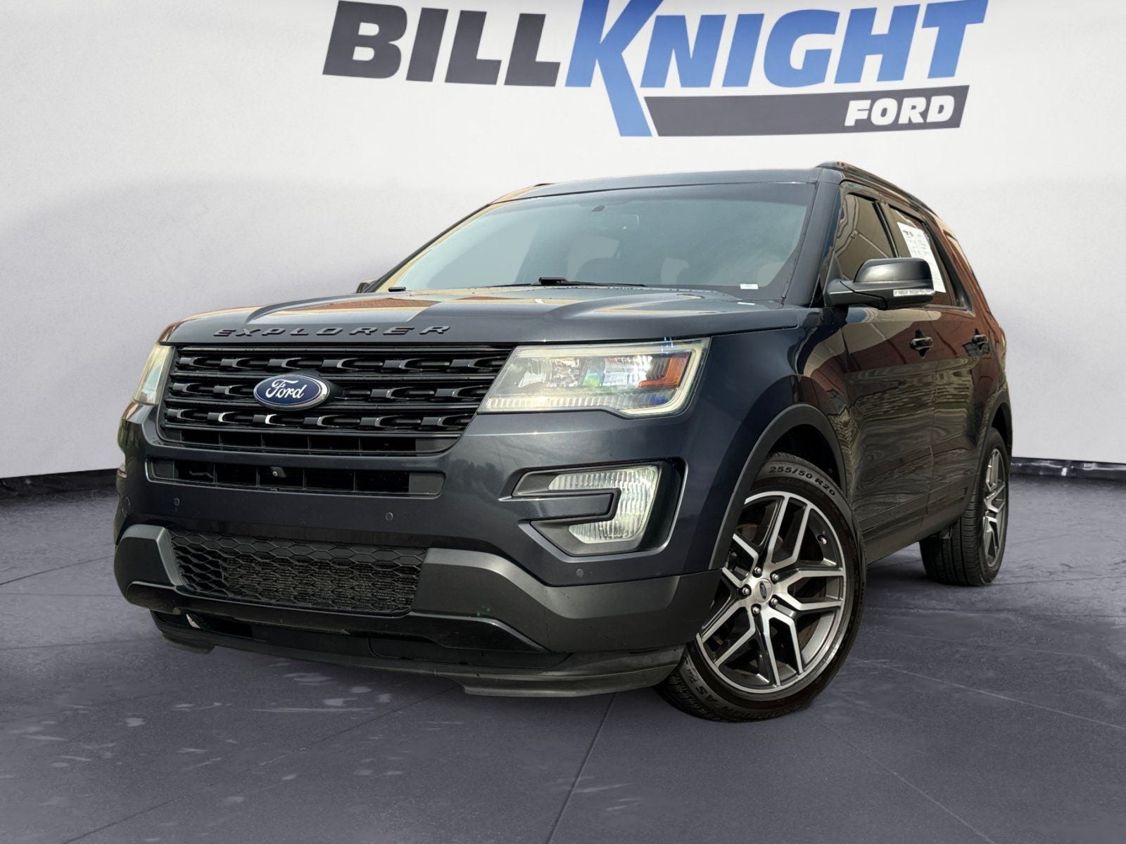 2017 Ford Explorer Sport in Quartz Metallic — front three-quarter view