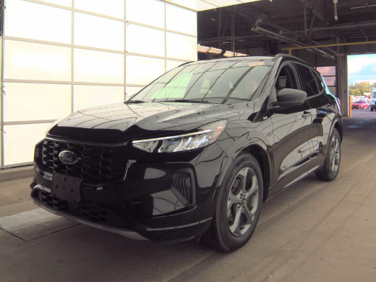 2024 Ford Escape ST-Line in Black Metallic — front three-quarter view