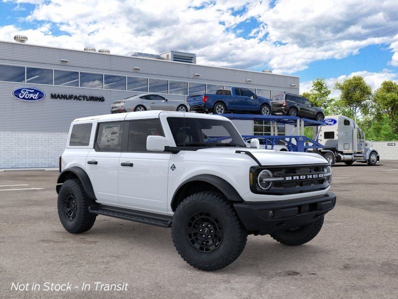 2026 Ford Bronco Outer Banks in Oxford White — front three-quarter view