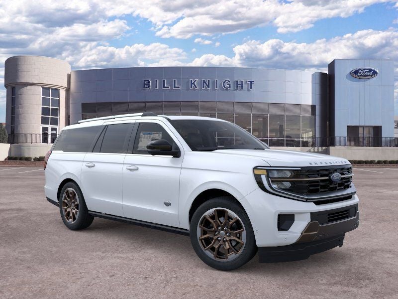 2026 Ford Expedition Max King Ranch in Star White Metallic Tri-Coat — front three-quarter view