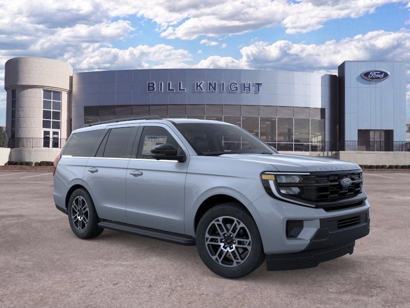 2026 Ford Expedition Active in Glacier Gray Metallic Tri-Coat — front three-quarter view