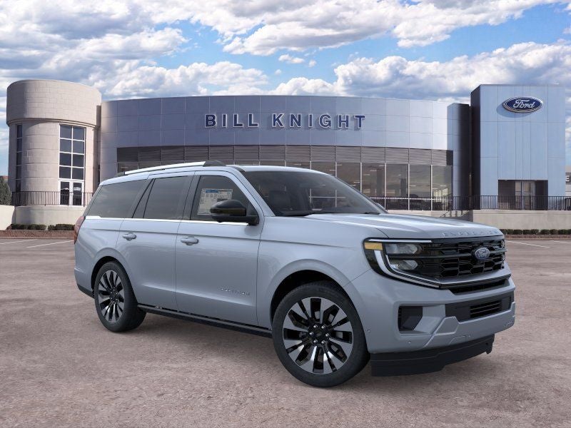 2026 Ford Expedition Platinum in Glacier Gray Metallic Tri-Coat — front three-quarter view
