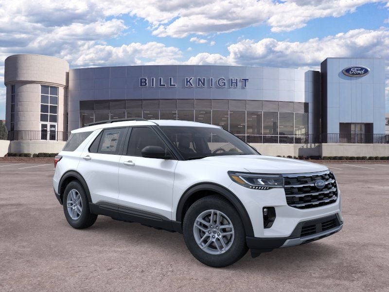 2026 Ford Explorer Active in Star White Metallic Tri-Coat — front three-quarter view
