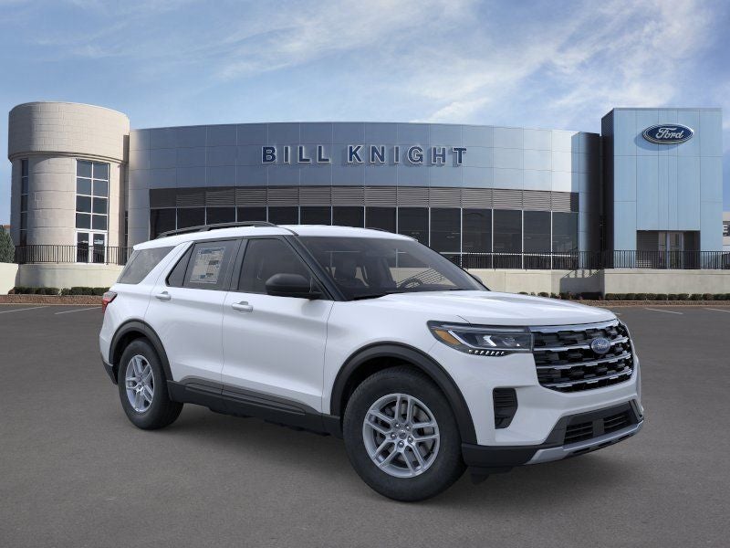 2026 Ford Explorer Active in Space White Metallic — front three-quarter view