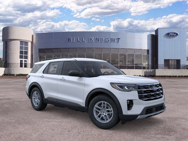 2026 Ford Explorer Active in Space White Metallic — front three-quarter view