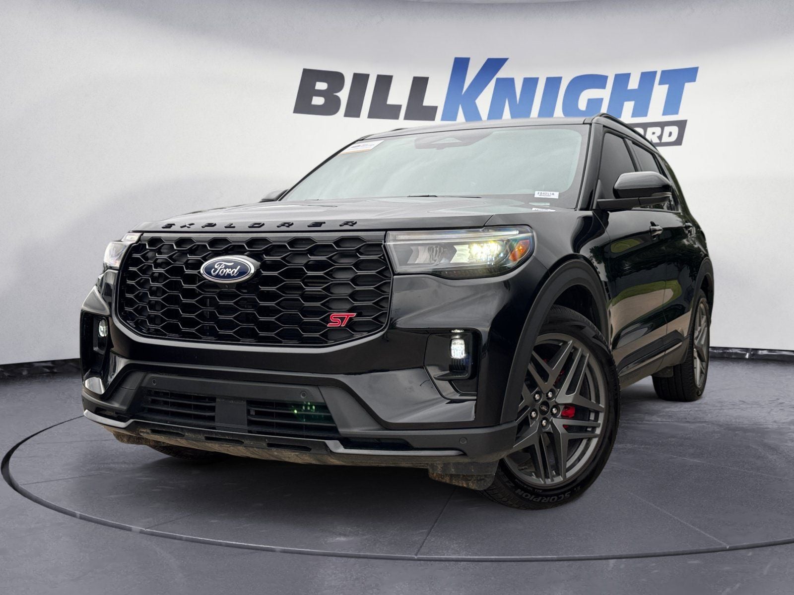 2025 Ford Explorer ST in Black Metallic — front three-quarter view