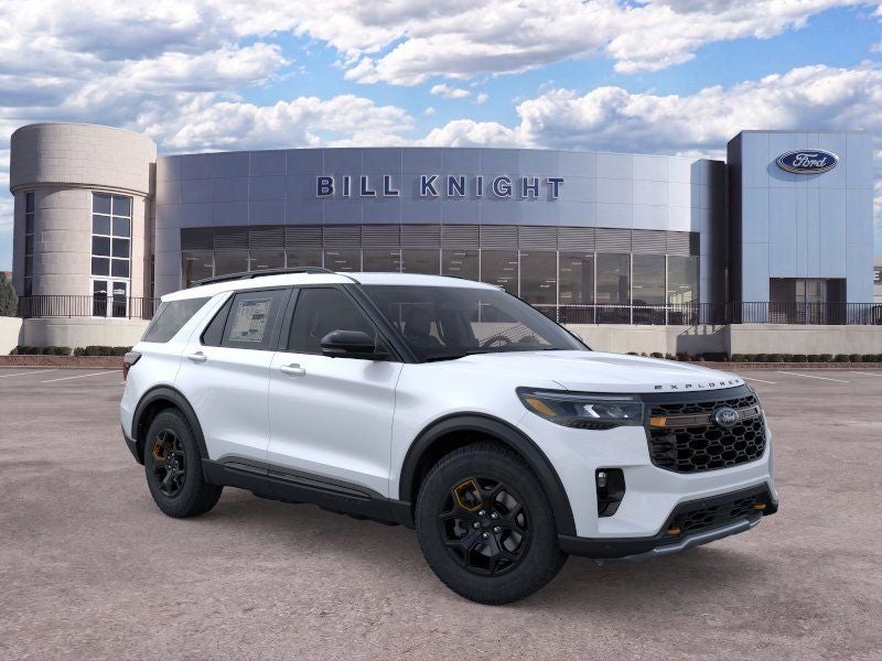 2026 Ford Explorer Tremor in Star White Metallic Tri-Coat — front three-quarter view
