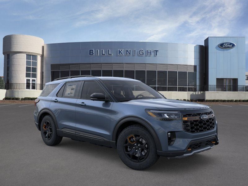 2026 Ford Explorer Tremor in Vapor Blue Metallic — front three-quarter view