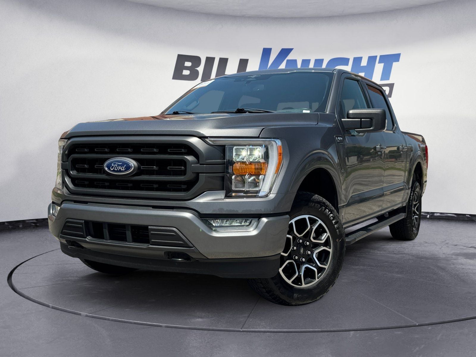 2023 Ford F-150 XLT in Gray Metallic — front three-quarter view