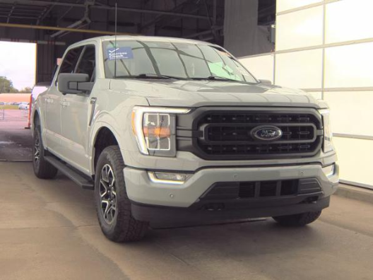 2023 Ford F-150 XLT in Silver Metallic — front three-quarter view
