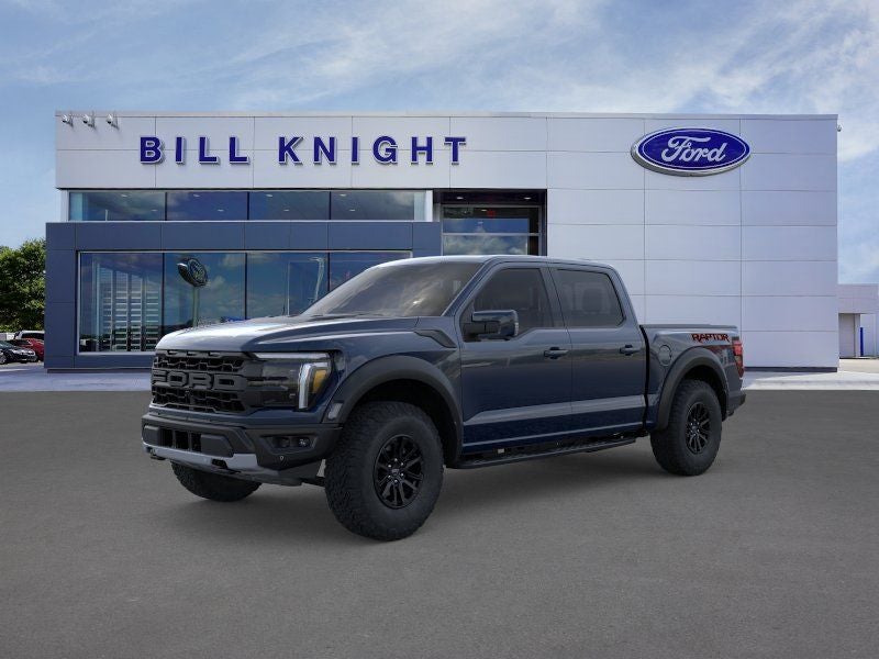 2026 Ford F-150 Raptor in Antimatter Blue Metallic — front three-quarter view