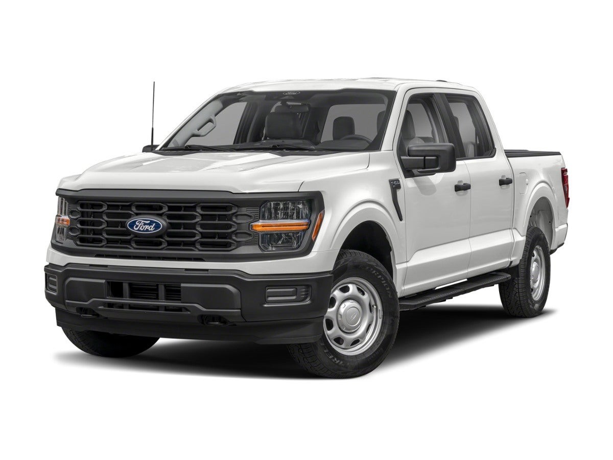 2026 Ford F-150 Lariat in Agate Black Metallic — front three-quarter view